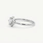 Elegant Round-Cut Solitaire Ring with Sculpted Silver Setting