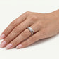 Elegant Marquise-Cut Crystal Ring with Sparkling Halo Accents