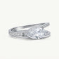 Elegant Marquise-Cut Crystal Ring with Sparkling Halo Accents