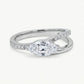 Elegant Marquise-Cut Crystal Ring with Sparkling Halo Accents
