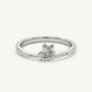 Elegant Silver Butterfly Ring with Sparkling Pavé Detail