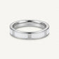 Elegant White Inlay Geometric Band Ring for Women