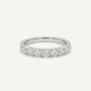 Elegant Round Stone Half Eternity Band Ring for Women