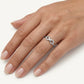 Elegant Silver Infinity Ring with Sparkling Pavé Detail
