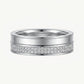 Elegant Silver Pavé Textured Band Ring