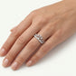 Elegant Intricate Silver-Tone Filigree Ring with Sparkling Stone Details