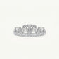 Elegant Intricate Silver-Tone Filigree Ring with Sparkling Stone Details