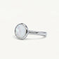 Elegant Round Mother of Pearl Style Statement Ring for Women
