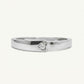 Elegant Heart Accent Ring with Polished Silver-Tone Band