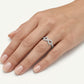 Elegant Infinity Heart Pavé Ring with Sparkling Clear Stones