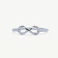 Elegant Infinity Knot Crystal Ring with Sparkling Accents
