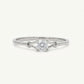 Elegant Silver Solitaire Ring with Radiant Crystal Centre Stone