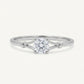 Elegant Silver Solitaire Ring with Radiant Crystal Centre Stone