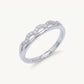 Elegant Silver Openwork Pave Ring with Sparkling Detail