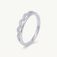 Elegant Silver Openwork Pave Ring with Sparkling Detail