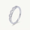 Elegant Silver Openwork Pave Ring with Sparkling Detail