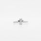Elegant Silver Floral Heart Ring with Sparkling Crystal Accents