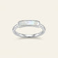 Elegant Silver Ring with Mother of Pearl Style Inlay