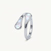 Elegant Mother of Pearl Open Cuff Ring for Women