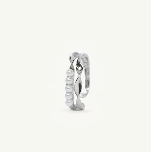 Elegant Pearl Twist Hoop Earrings for Women