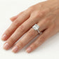 Elegant Cushion-Cut Crystal Solitaire Ring for Women