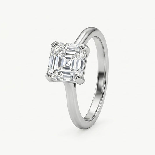 Elegant Cushion-Cut Crystal Solitaire Ring for Women