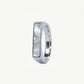 Elegant Mother of Pearl Inlay Silver-Tone Band Ring for Women