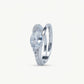 Elegant Marquise-Cut Crystal Ring with Sparkling Halo Accents