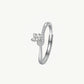 Elegant Silver Butterfly Ring with Sparkling Pavé Detail