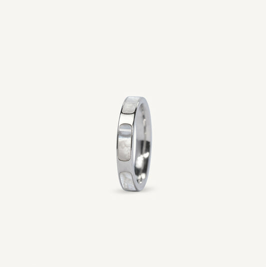 Elegant Mother of Pearl Inlay Band Ring