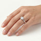 Elegant Silver Solitaire Ring with Round Sparkling Stone