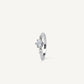 Elegant Silver Solitaire Ring with Round Sparkling Stone