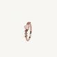 Elegant Rose Gold Heart Ring with Pink Enamel Detail