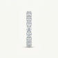 Elegant Round Stone Half Eternity Band Ring for Women