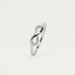 Elegant Silver Infinity Ring with Sparkling Pavé Detail