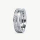 Elegant Silver Pavé Textured Band Ring