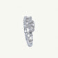 Elegant Intricate Silver-Tone Filigree Ring with Sparkling Stone Details
