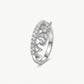 Elegant Intricate Silver-Tone Filigree Ring with Sparkling Stone Details