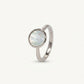Elegant Round Mother of Pearl Style Statement Ring for Women