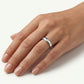 Elegant Heart Accent Ring with Polished Silver-Tone Band