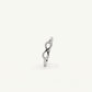 Elegant Infinity Knot Crystal Ring with Sparkling Accents