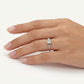 Elegant Rectangular Solitaire Ring with Clear Baguette-Cut Stone