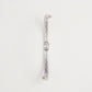 Elegant Silver Oval-Cut Stone Bracelet