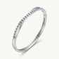 Green Emerald-Style Crystal Bangle Bracelet for Women – Elegant Silver Tone Design