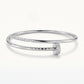 Sculpted Pavé Nail Cuff Bracelet | Modern Statement Jewellery