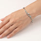 Elegant Silver Green Emerald Heart Bracelet