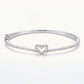 Heart Crystal Bangle Bracelet for Women – Elegant Love Design