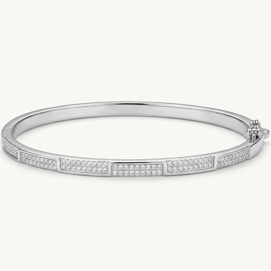 Elegant Green Stone Pavé Open Cuff Bracelet for Women