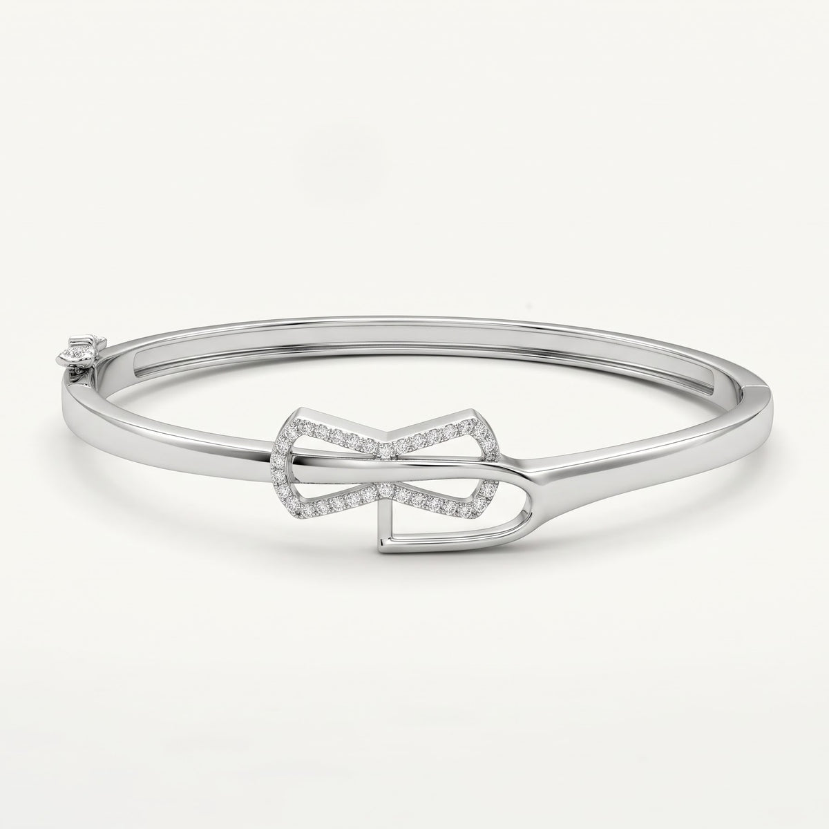 Elegant Infinity Bow Bracelet – Silver Tone