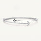 Elegant Arrow Crystal Bangle – Silver-Tone Open Cuff Bracelet